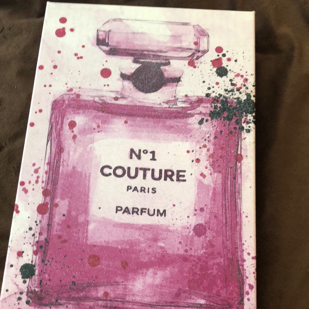 Pink perfume wall art